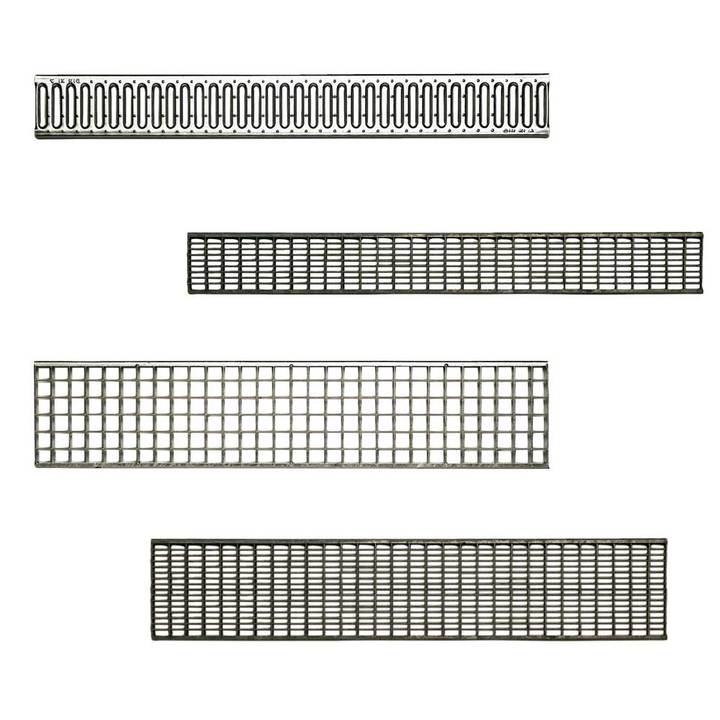 Metal gratings for modular channel class A15 and B125