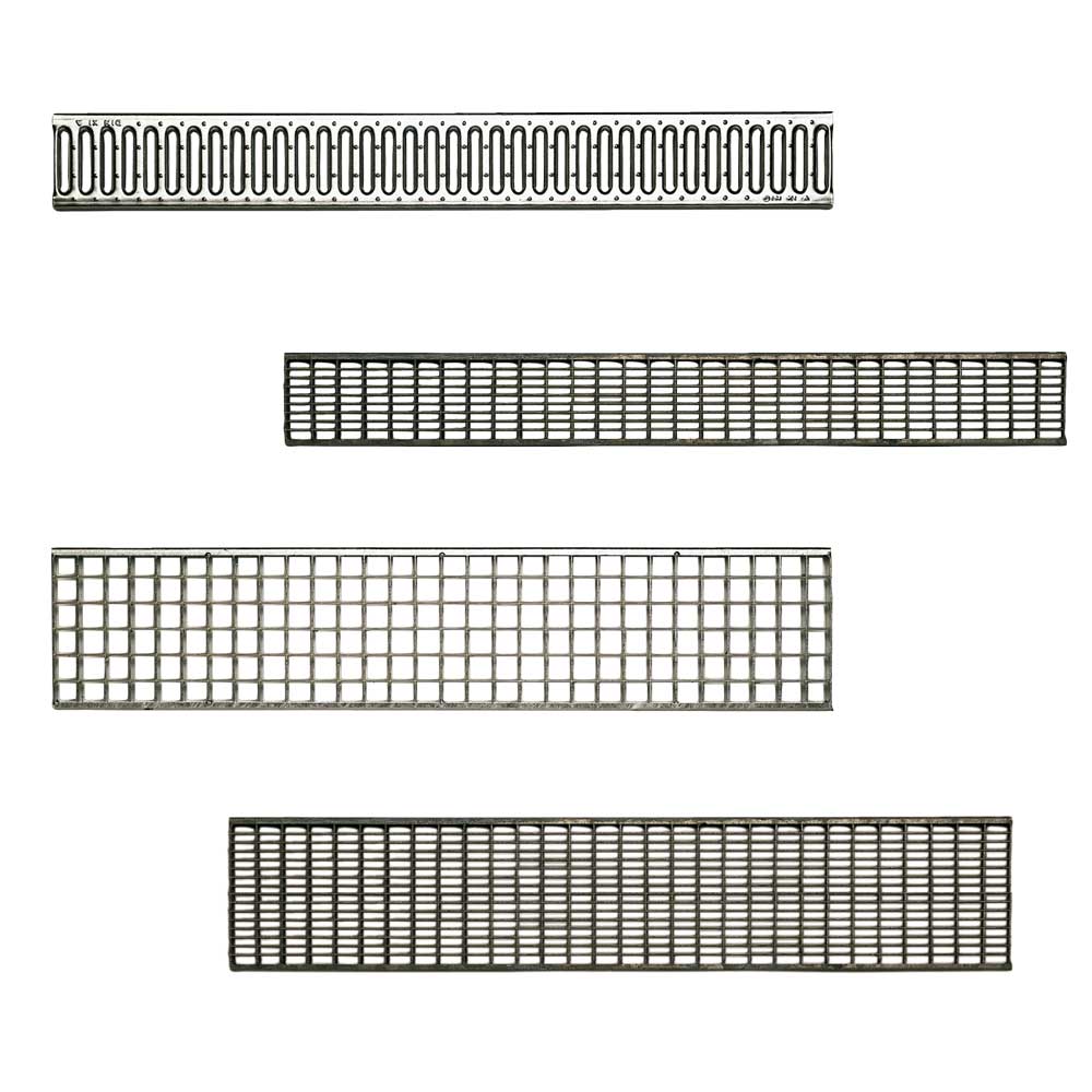 Metal gratings for modular channel class A15 and B125