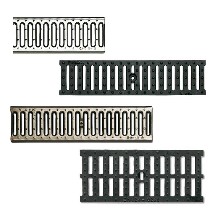 Metal gratings for modular channel class A15 and C250