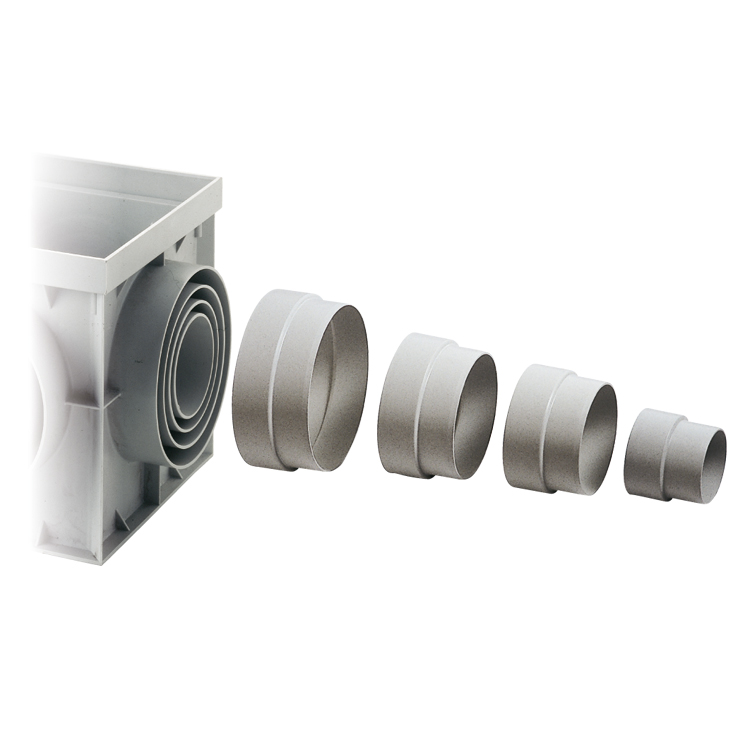 Pipe-fittings for export drain box 300 x 300 mm - diameter 125 mm